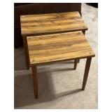 2 STACKED TABLES W/ TV TRAY