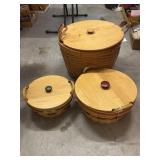 3 ASSTD LONGABERGER BASKETS