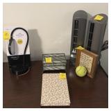 ASSORTMENT OF ITEMS - 2 SMALL HEATERS, DESK LAMP