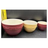 3 SM LONGABERGER NESTING BOWLS