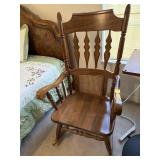 CANE BACK WOODEN ROCKER