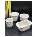 2 BOXES LONGABERGER CERAMIC CANDLE CUPS &