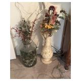 URN STYLE VASE & LARGE PICKLE JAR