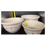 3PC LONGABERGER NESTING BOWLS