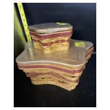 2PC LONGABERGER STAR BASKETS (2001)