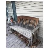 ROCKER GLIDER WOODEN BENCH