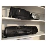 Panasonic XBS cassette player JVC camcorder and a