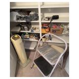 STEP STOOL, HEATER, & ASSTD OFFICE SUPPLIES