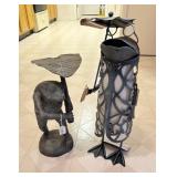 3 FROG YARD ORNAMENTS