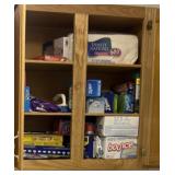 CONTENTS OF THE LAUNDRY ROOM CABINET AND LAUNDRY