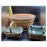 3PC LONGABERGER FAMILY BASKET COLLECTION