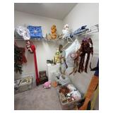 CONTENTS OF CLOSET IN MASTER BATHROOM