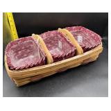 LONGABERGER RECTANGULAR BASKET W/ DIVIDERS (1995)
