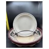 2PC LONGABERGER LG CENTER PIECE BASKET W/....