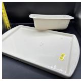 2PC LONGABERGER CERAMIC BAKING DISHES
