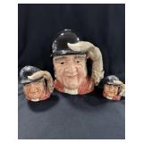 3PC TOBY CHARACTER JUGS - "GONE AWAY" (1959)