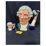 2PC LARGE & TINY TOBY CHARACTER JUGS (1962)