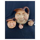 4PC TOBY CHARACTER JUGS - "JOHN BARLEYCORN"