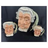 3PC TOBY CHARACTER JUGS - "THE LAWYER" (1958)