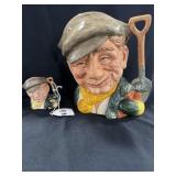 2PC TOBY CHARACTER JUGS - "THE GARDENER" (1972)