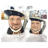 2PC TOBY CHARACTER JUGS - "HENRY VIII" (1975)