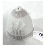 1987 LLADRO PORCELAIN CHRISTMAS BELL
