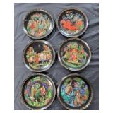 6 RUSSIAN LEGENDS PORCELAIN COLLECTOR PLATES