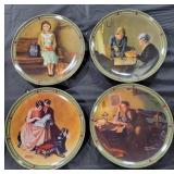 4 NORMAN ROCKWELL PORCELAIN COLLECTOR PLATES