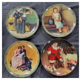 4 NORMAN ROCKWELL PORCELAIN COLLECTOR PLATES
