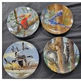 4 PORCELAIN COLLECTOR BIRD PLATES