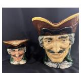 2PC TOBY CHARACTER JUGS - "DICK TURPIN"
