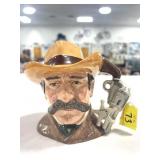 LARGE TOBY CHARACTER JUG - "WYATT EARP" (1984)