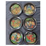 6 RUSSIAN LEGENDS PORCELAIN COLLECTOR PLATES