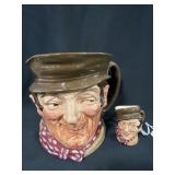 2PC LARGE & MINI TOBY CHARACTER JUGS -"SAM WELLER"