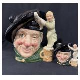 2PC LARGE & MINI TOBY CHARACTER JUGS (1972)