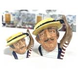 2PC SM & MINI TOBY CHARACTER JUGS - "GONDOLIER"