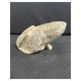CARVED EFFIGY FROG PIPE BOWL - MISSING LEG