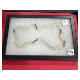 SHELL BEAD & TIN CONE NATIVE AMERICAN NECKLACE