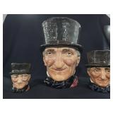 3PC TOBY CHARACTER JUGS - "JOHN PEEL"