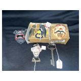 CAST IRON BULLDOG BOTTLE OPENER, 4 EYED MAN