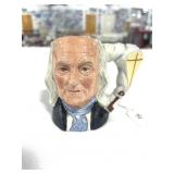 SMALL TOBY CHARACTER JUG-"BENJAMIN FRANKLIN"(1982)