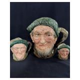 3PC TOBY CHARACTER JUGS - "AULD MAC"