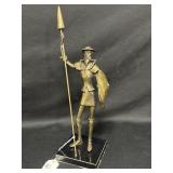 14" BRONZE LOOK STATUE "DON QUIXOTE" - 4" SQUARE