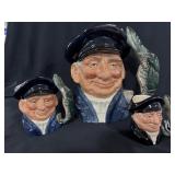 3PC TOBY CHARACTER JUGS - "LOBSTER MAN" (1967)