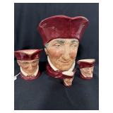 4PC TOBY CHARACTER JUGS - "CARDINAL"