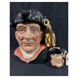 2PC LARGE & MINI TOBY CHARACTER JUGS (1962)