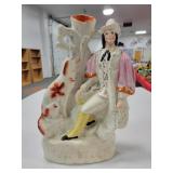 12.5" PORCELAIN FIGURINE VASE