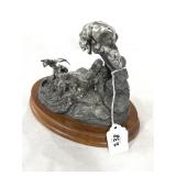 "SURPRISE ENCOUNTER" - J. J. BARNUM - PEWTER