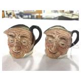 2PC SMALL TOBY CHARACTER JUGS - "FARMER JOHN"