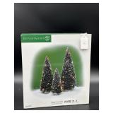 VILLAGE ACCESSORIES - TWINKLING LIT TREES - GREEN